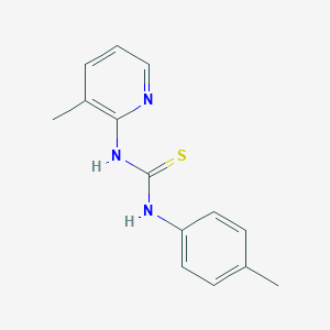 molecular formula C14H15N3S B451545 Thiourea, N-(4-methylphenyl)-N'-(3-methyl-2-pyridinyl)- CAS No. 125537-85-1