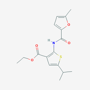 molecular formula C16H19NO4S B451555 Ethyl 5-isopropyl-2-[(5-methyl-2-furoyl)amino]thiophene-3-carboxylate 