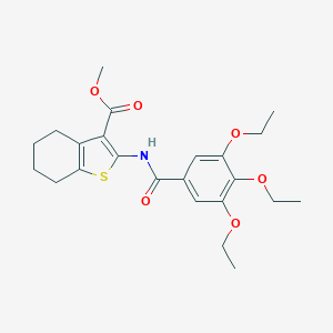 molecular formula C23H29NO6S B451583 Methyl 2-[(3,4,5-triethoxybenzoyl)amino]-4,5,6,7-tetrahydro-1-benzothiophene-3-carboxylate 