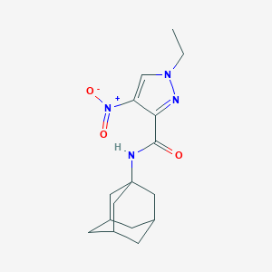 molecular formula C16H22N4O3 B451585 N-(1-adamantyl)-1-ethyl-4-nitro-1H-pyrazole-3-carboxamide 