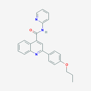 molecular formula C24H21N3O2 B451598 2-(4-propoxyphenyl)-N-(pyridin-2-yl)quinoline-4-carboxamide 