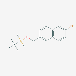molecular formula C17H23BrOSi B045161 Silane, [(6-bromo-2-naphthalenyl)methoxy](1,1-dimethylethyl)dimethyl- CAS No. 100751-62-0