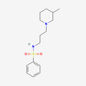 molecular formula C15H24N2O2S B4516209 N-[3-(3-methyl-1-piperidinyl)propyl]benzenesulfonamide 