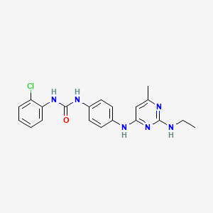 molecular formula C20H21ClN6O B4516388 3-(2-CHLOROPHENYL)-1-(4-{[2-(ETHYLAMINO)-6-METHYLPYRIMIDIN-4-YL]AMINO}PHENYL)UREA 