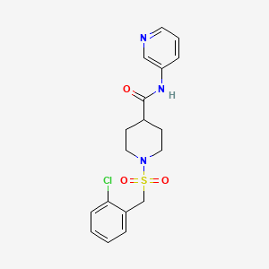 molecular formula C18H20ClN3O3S B4516469 1-[(2-CHLOROPHENYL)METHANESULFONYL]-N-(PYRIDIN-3-YL)PIPERIDINE-4-CARBOXAMIDE 