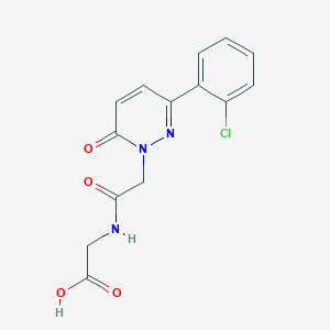 molecular formula C14H12ClN3O4 B4516504 N-{[3-(2-chlorophenyl)-6-oxopyridazin-1(6H)-yl]acetyl}glycine 