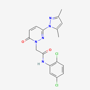 molecular formula C17H15Cl2N5O2 B4516533 N-(2,5-dichlorophenyl)-2-(3-(3,5-dimethyl-1H-pyrazol-1-yl)-6-oxopyridazin-1(6H)-yl)acetamide 