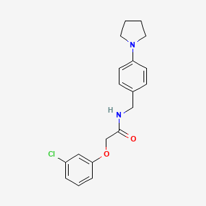 molecular formula C19H21ClN2O2 B4516546 2-(3-chlorophenoxy)-N-[4-(1-pyrrolidinyl)benzyl]acetamide 
