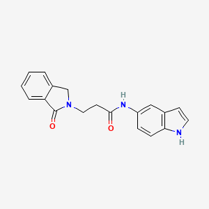 molecular formula C19H17N3O2 B4516565 N-(1H-indol-5-yl)-3-(1-oxo-1,3-dihydro-2H-isoindol-2-yl)propanamide 