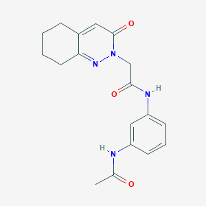 molecular formula C18H20N4O3 B4516606 N-[3-(acetylamino)phenyl]-2-(3-oxo-5,6,7,8-tetrahydrocinnolin-2(3H)-yl)acetamide 