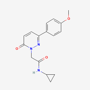 molecular formula C16H17N3O3 B4516638 N-cyclopropyl-2-[3-(4-methoxyphenyl)-6-oxopyridazin-1(6H)-yl]acetamide 