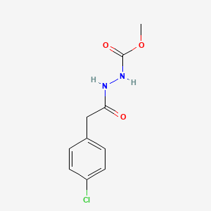 molecular formula C10H11ClN2O3 B4516698 methyl 2-[(4-chlorophenyl)acetyl]hydrazinecarboxylate 