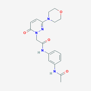 molecular formula C18H21N5O4 B4516702 N-[3-(acetylamino)phenyl]-2-[3-(morpholin-4-yl)-6-oxopyridazin-1(6H)-yl]acetamide 
