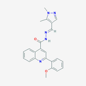 molecular formula C23H21N5O2 B451672 N'-[(1,5-dimethyl-1H-pyrazol-4-yl)methylene]-2-(2-methoxyphenyl)-4-quinolinecarbohydrazide 