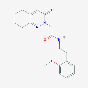 molecular formula C19H23N3O3 B4516752 N-[2-(2-methoxyphenyl)ethyl]-2-(3-oxo-5,6,7,8-tetrahydrocinnolin-2(3H)-yl)acetamide 