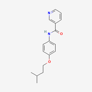 molecular formula C17H20N2O2 B4516795 N-[4-(3-methylbutoxy)phenyl]pyridine-3-carboxamide 
