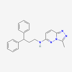 molecular formula C21H21N5 B4516805 N-(3,3-diphenylpropyl)-3-methyl[1,2,4]triazolo[4,3-b]pyridazin-6-amine 
