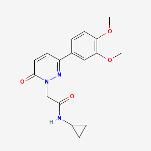 molecular formula C17H19N3O4 B4517002 N-cyclopropyl-2-(3-(3,4-dimethoxyphenyl)-6-oxopyridazin-1(6H)-yl)acetamide 