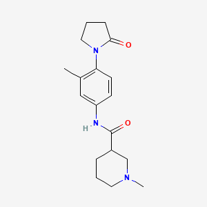 molecular formula C18H25N3O2 B4517014 1-methyl-N-[3-methyl-4-(2-oxo-1-pyrrolidinyl)phenyl]-3-piperidinecarboxamide 