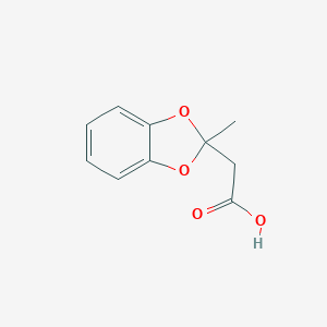 molecular formula C10H10O4 B045171 1,3-Benzodioxole-2-acetic acid, 2-methyl- CAS No. 4442-72-2