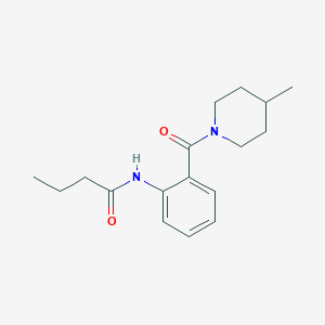 molecular formula C17H24N2O2 B4517143 N-{2-[(4-methyl-1-piperidinyl)carbonyl]phenyl}butanamide 