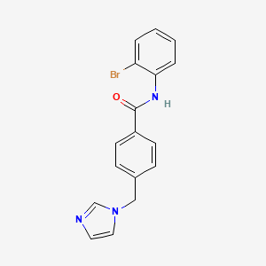 molecular formula C17H14BrN3O B4517153 N-(2-bromophenyl)-4-(imidazol-1-ylmethyl)benzamide 