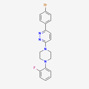 molecular formula C20H18BrFN4 B4517157 3-(4-Bromophenyl)-6-[4-(2-fluorophenyl)piperazin-1-yl]pyridazine 