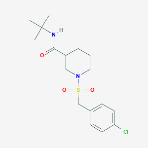 molecular formula C17H25ClN2O3S B4517167 N-tert-butyl-1-[(4-chlorophenyl)methanesulfonyl]piperidine-3-carboxamide 