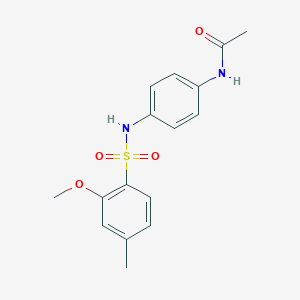 molecular formula C16H18N2O4S B4517189 N-[4-(2-methoxy-4-methylbenzenesulfonamido)phenyl]acetamide 