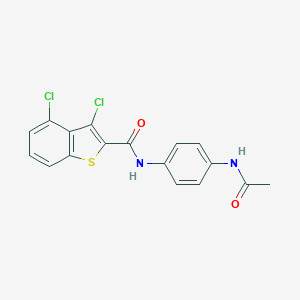molecular formula C17H12Cl2N2O2S B451719 N-(4-acetamidophenyl)-3,4-dichloro-1-benzothiophene-2-carboxamide 