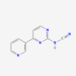 molecular formula C10H7N5 B4517235 N-(4-(Pyridin-3-yl)pyrimidin-2-yl)cyanamide 
