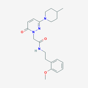 molecular formula C21H28N4O3 B4517246 N-[2-(2-methoxyphenyl)ethyl]-2-[3-(4-methylpiperidin-1-yl)-6-oxopyridazin-1(6H)-yl]acetamide 