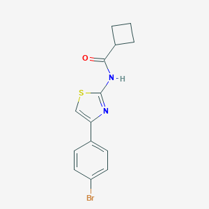 molecular formula C14H13BrN2OS B451729 N-[4-(4-bromophenyl)-1,3-thiazol-2-yl]cyclobutanecarboxamide 