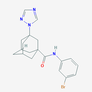 molecular formula C19H21BrN4O B451733 N~1~-(3-BROMOPHENYL)-3-(1H-1,2,4-TRIAZOL-1-YL)-1-ADAMANTANECARBOXAMIDE 
