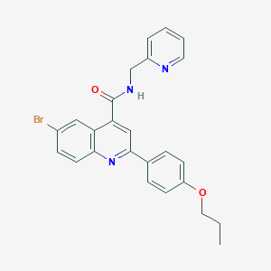 molecular formula C25H22BrN3O2 B451735 6-bromo-2-(4-propoxyphenyl)-N-(pyridin-2-ylmethyl)quinoline-4-carboxamide 