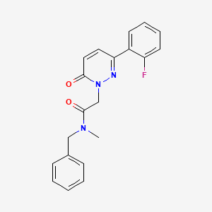 molecular formula C20H18FN3O2 B4517398 N-benzyl-2-[3-(2-fluorophenyl)-6-oxo-1(6H)-pyridazinyl]-N-methylacetamide 