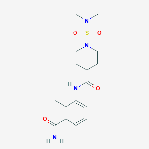 molecular formula C16H24N4O4S B4517421 N-[3-(aminocarbonyl)-2-methylphenyl]-1-[(dimethylamino)sulfonyl]-4-piperidinecarboxamide 