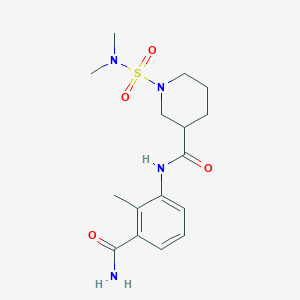 molecular formula C16H24N4O4S B4517445 N-[3-(aminocarbonyl)-2-methylphenyl]-1-[(dimethylamino)sulfonyl]-3-piperidinecarboxamide 