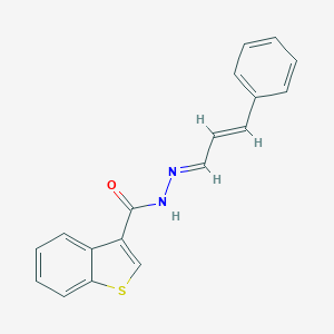 molecular formula C18H14N2OS B451749 N'-[(1E,2E)-3-phenylprop-2-en-1-ylidene]-1-benzothiophene-3-carbohydrazide 