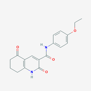molecular formula C18H18N2O4 B4517507 N-(4-ethoxyphenyl)-2,5-dioxo-1,2,5,6,7,8-hexahydroquinoline-3-carboxamide 