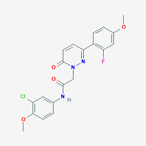 molecular formula C20H17ClFN3O4 B4517517 N-(3-chloro-4-methoxyphenyl)-2-(3-(2-fluoro-4-methoxyphenyl)-6-oxopyridazin-1(6H)-yl)acetamide 