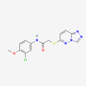molecular formula C14H12ClN5O2S B4517543 N-(3-chloro-4-methoxyphenyl)-2-([1,2,4]triazolo[4,3-b]pyridazin-6-ylsulfanyl)acetamide 