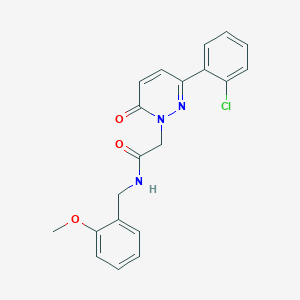 molecular formula C20H18ClN3O3 B4517633 2-[3-(2-chlorophenyl)-6-oxopyridazin-1(6H)-yl]-N-(2-methoxybenzyl)acetamide 