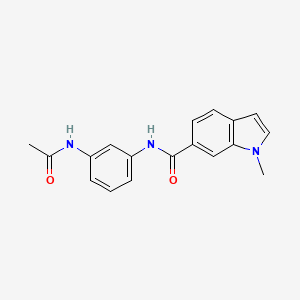 molecular formula C18H17N3O2 B4517723 N-[3-(acetylamino)phenyl]-1-methyl-1H-indole-6-carboxamide 