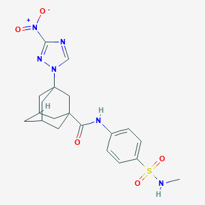molecular formula C20H24N6O5S B451773 N~1~-{4-[(METHYLAMINO)SULFONYL]PHENYL}-3-(3-NITRO-1H-1,2,4-TRIAZOL-1-YL)-1-ADAMANTANECARBOXAMIDE 