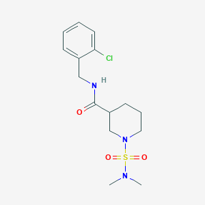 molecular formula C15H22ClN3O3S B4517746 N-(2-chlorobenzyl)-1-[(dimethylamino)sulfonyl]-3-piperidinecarboxamide 