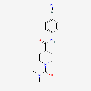 molecular formula C16H20N4O2 B4517761 N~4~-(4-cyanophenyl)-N~1~,N~1~-dimethylpiperidine-1,4-dicarboxamide CAS No. 1158578-32-5