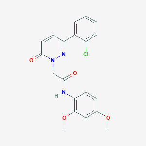 molecular formula C20H18ClN3O4 B4517792 2-[3-(2-chlorophenyl)-6-oxopyridazin-1(6H)-yl]-N-(2,4-dimethoxyphenyl)acetamide 