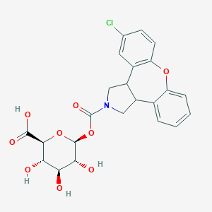 molecular formula C23H22ClNO9 B045178 Org 5222 glucuronide CAS No. 128923-28-4