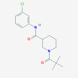molecular formula C17H23ClN2O2 B4517805 N-(3-chlorophenyl)-1-(2,2-dimethylpropanoyl)piperidine-3-carboxamide 